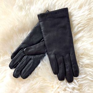 Dark Brown Leather Gloves Size S